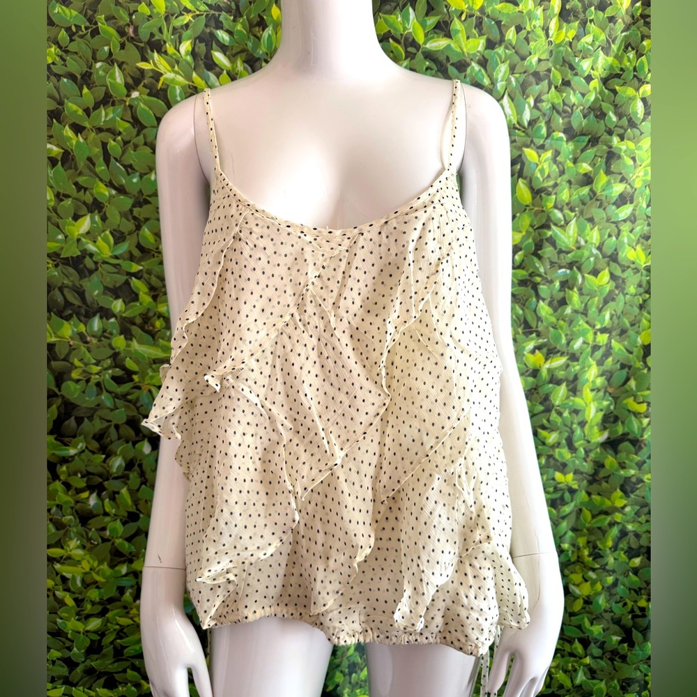 Lucky Brand Cream Ruffled Camisole